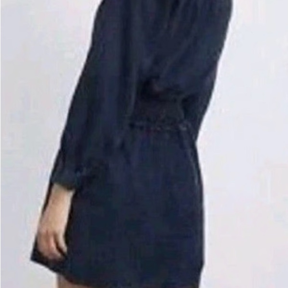 Rails NWOT Shawna Dark Vintage Smocked Waist Long Sleeve Denim Dress Size XL - Picture 4 of 9